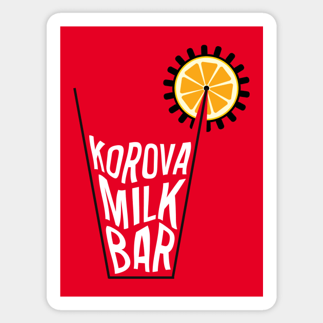 Korova Milk Bar Sticker by SpaceOdyssey